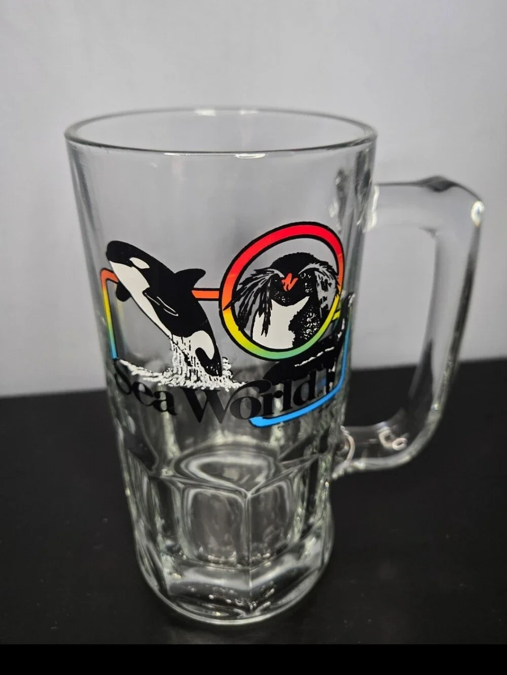 Vintage 1986 Sea World Beer Stein) Mug Humungous 3LB